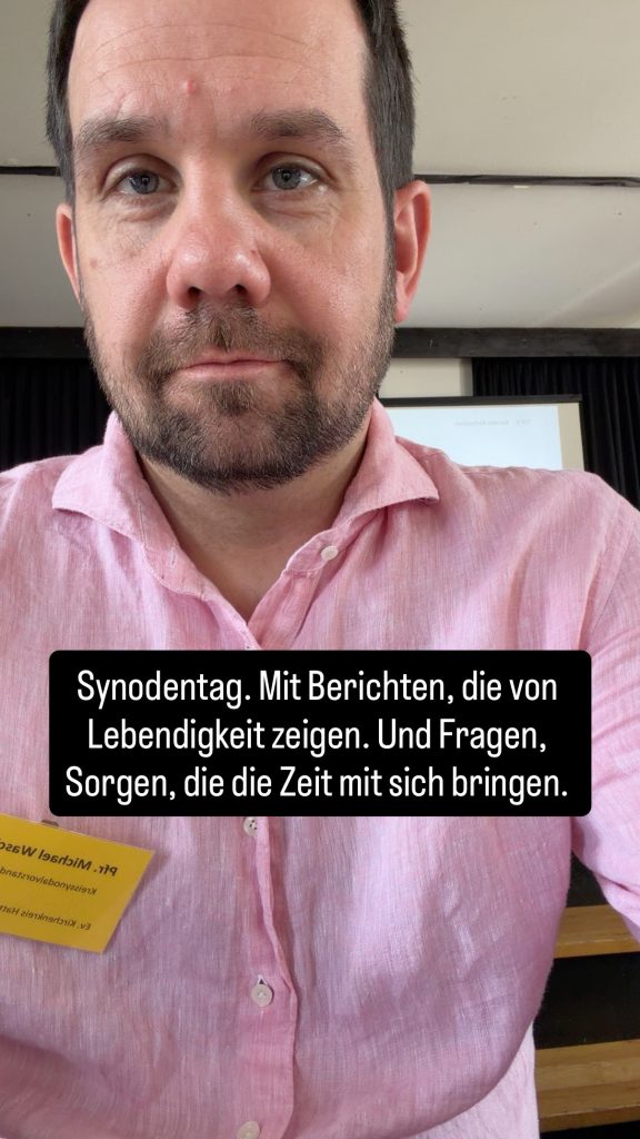 Michaels Waschhofs Instagram Post während der Synode
