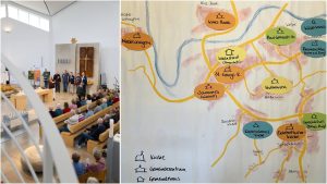 Bei der Gemeindeversammlung in Winz-Baak (Foto links) wurde das Konzept für die Gebäude der Gemeinde vorgestellt